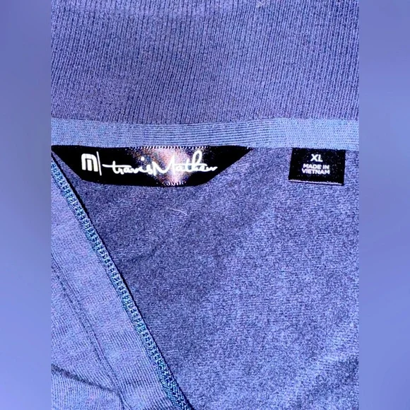 Travis Matthew Men's Blue Pullover 1/4 Zip Jacket - Picture 3 of 6